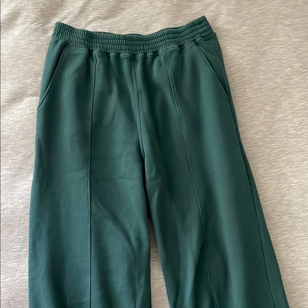 Abercrombie & Fitch Green Wide Leg Sweatpants